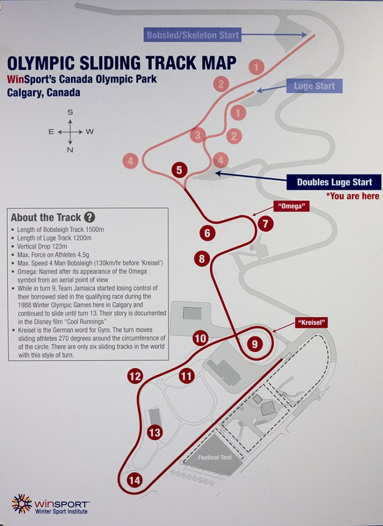 Public bobsleigh Calgary- It's a long, fast way down.